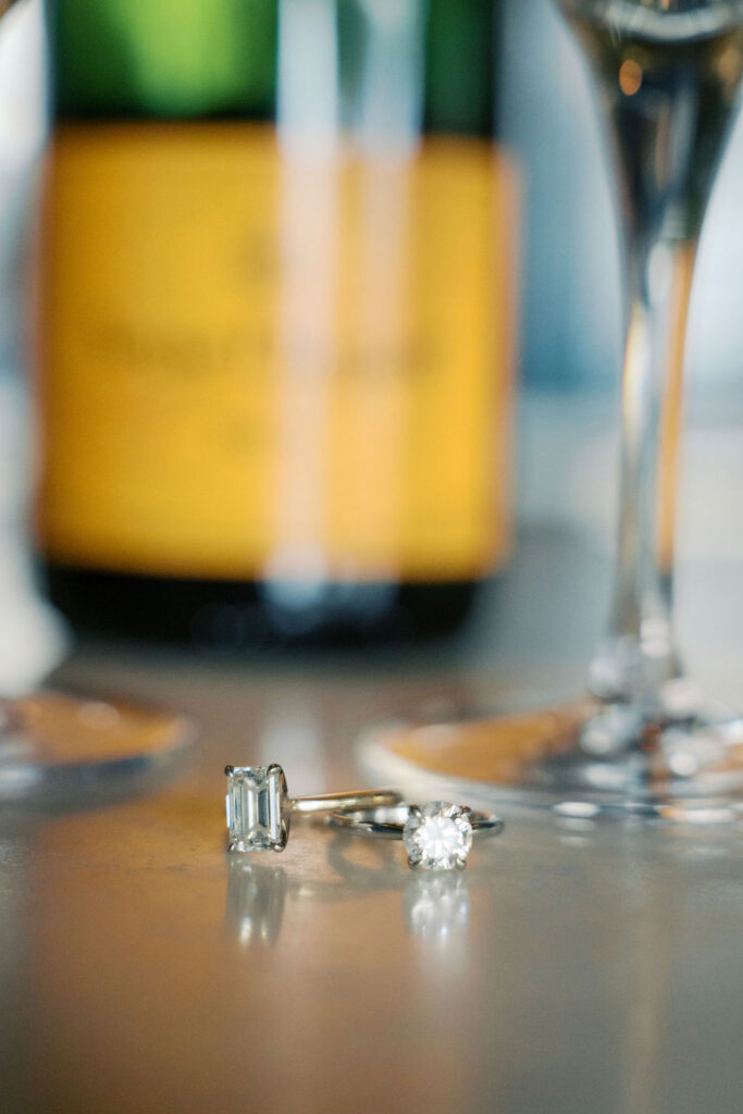 Romantic close-up engagement portraits in the Finger Lakes