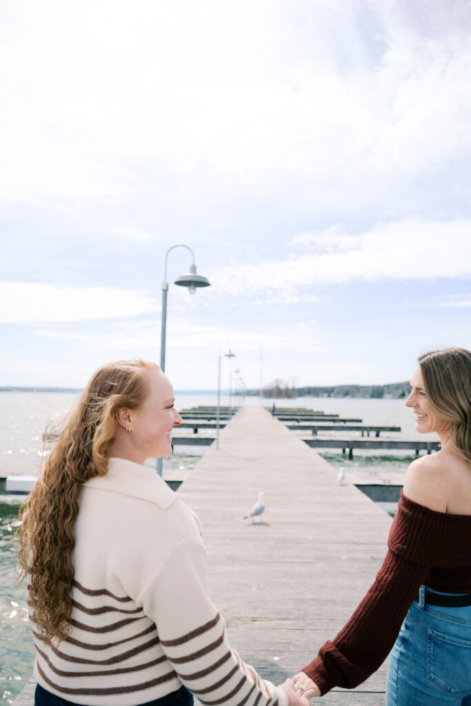 LGBTQ+ couple engagement session at The Lake House on Canandaigua