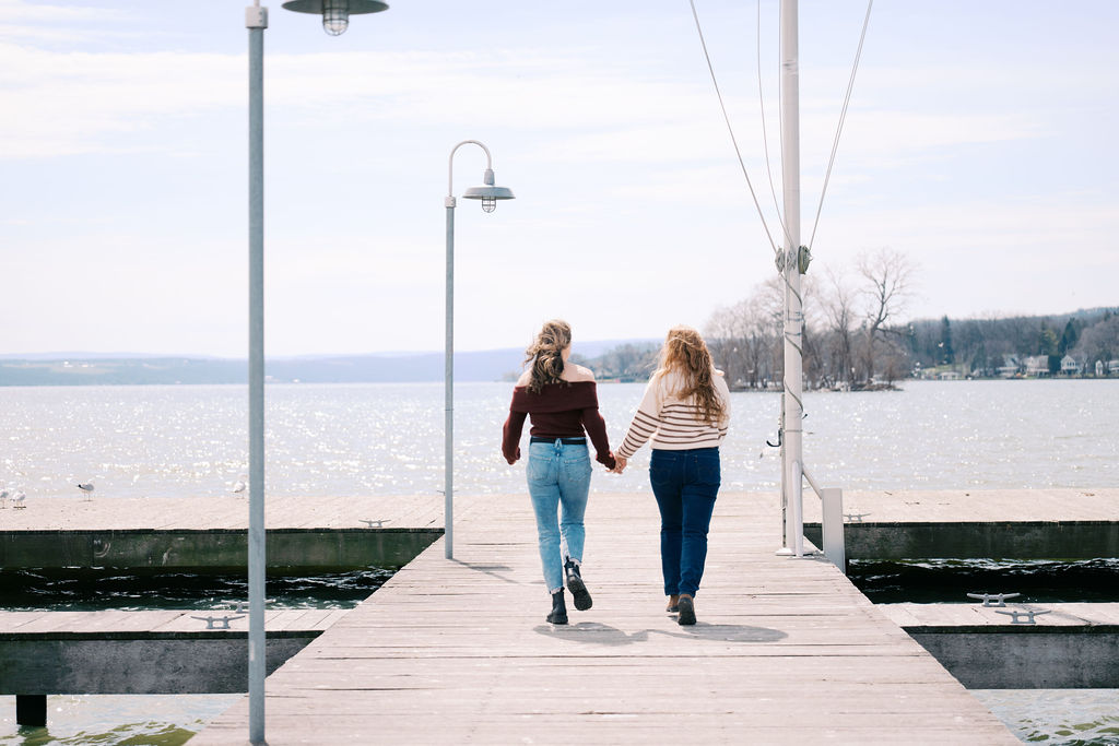 Finger Lakes wedding venue engagement session at The Lake House